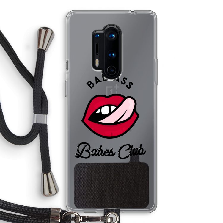 Badass Babes Club: OnePlus 8 Pro Transparant Hoesje met koord