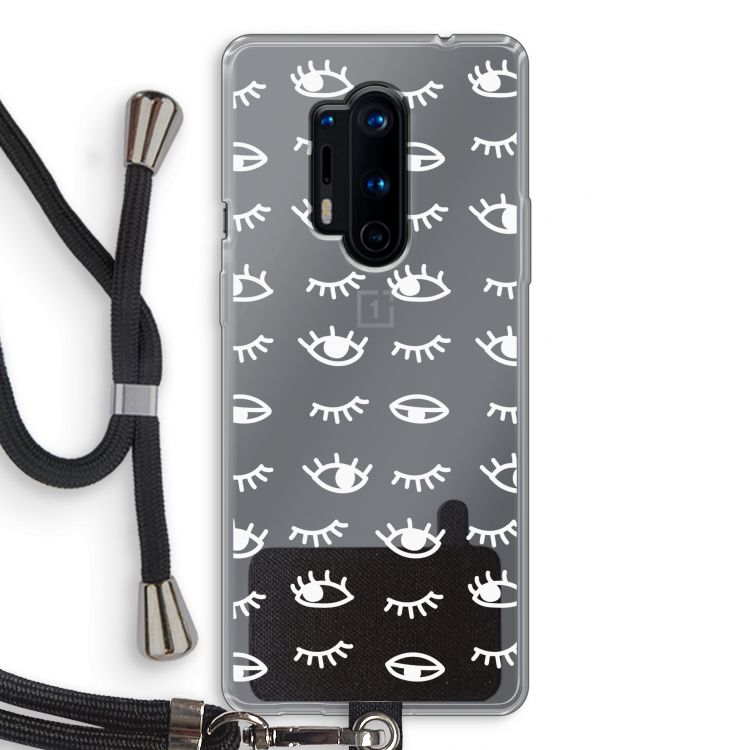 Eye pattern #3: OnePlus 8 Pro Transparant Hoesje met koord