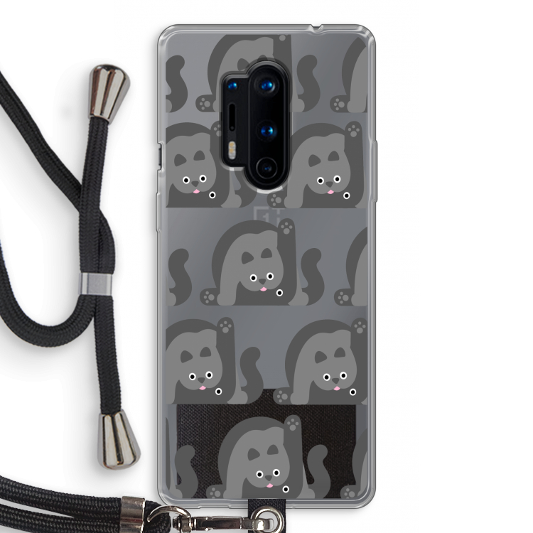 Cats: OnePlus 8 Pro Transparant Hoesje met koord