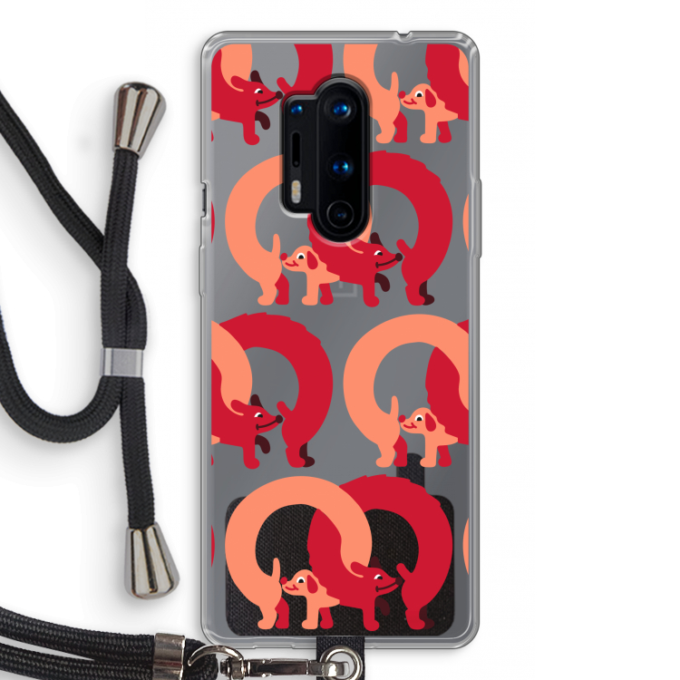 Dogs: OnePlus 8 Pro Transparant Hoesje met koord