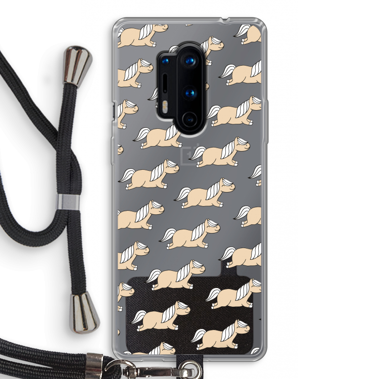 Ponys: OnePlus 8 Pro Transparant Hoesje met koord