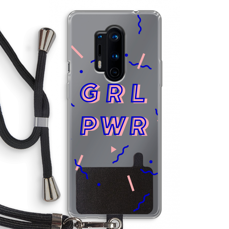 GRL PWR: OnePlus 8 Pro Transparant Hoesje met koord