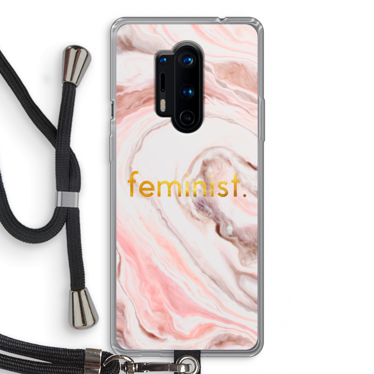 Feminist: OnePlus 8 Pro Transparant Hoesje met koord