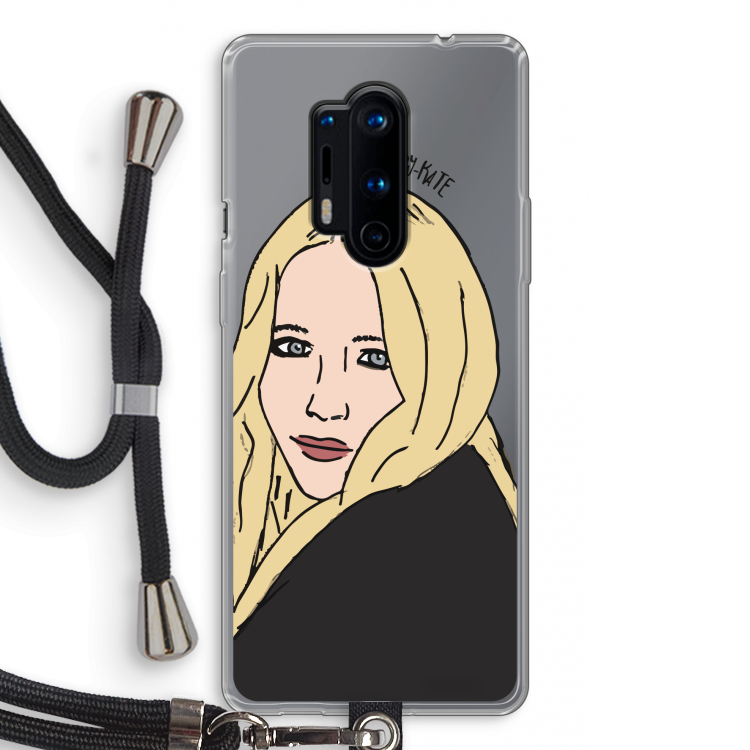 Mary Kate: OnePlus 8 Pro Transparant Hoesje met koord