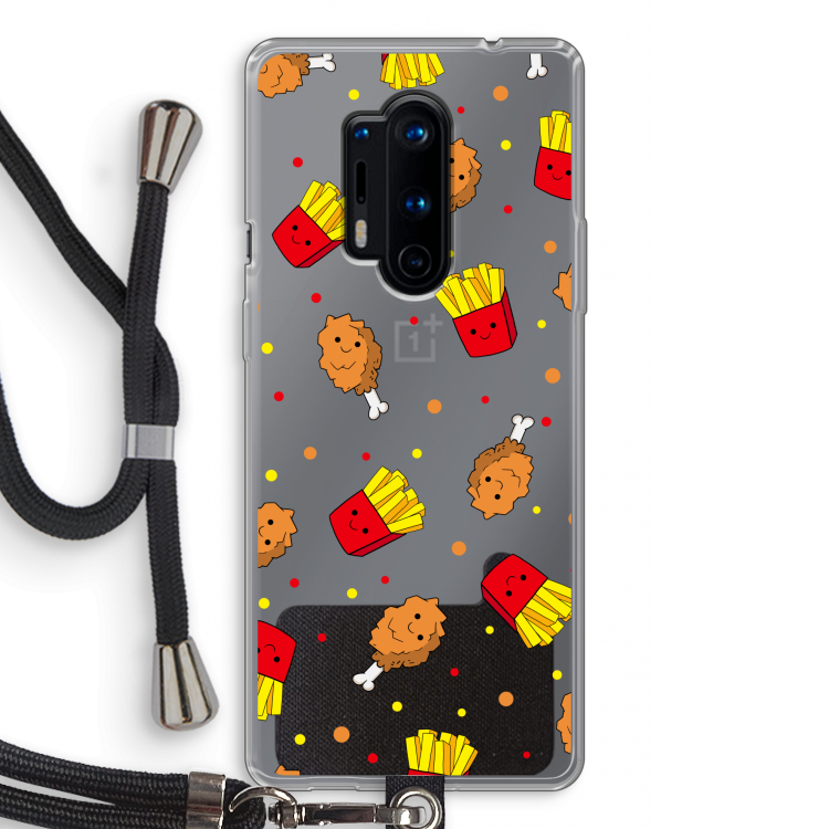 Chicken 'n Fries: OnePlus 8 Pro Transparant Hoesje met koord