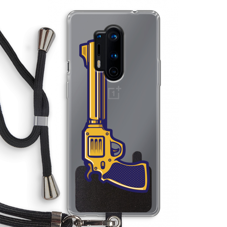 Pew Pew Pew: OnePlus 8 Pro Transparant Hoesje met koord