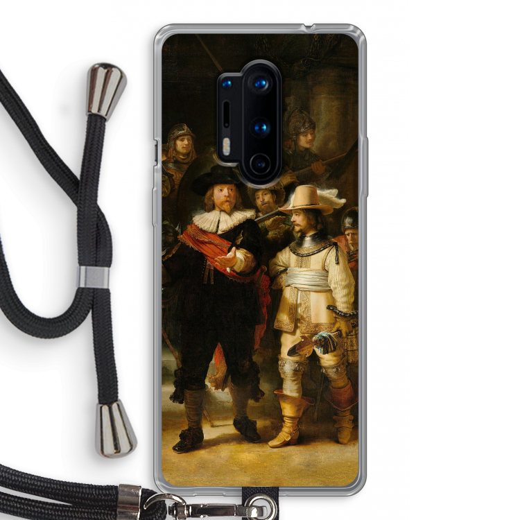 De Nachtwacht: OnePlus 8 Pro Transparant Hoesje met koord