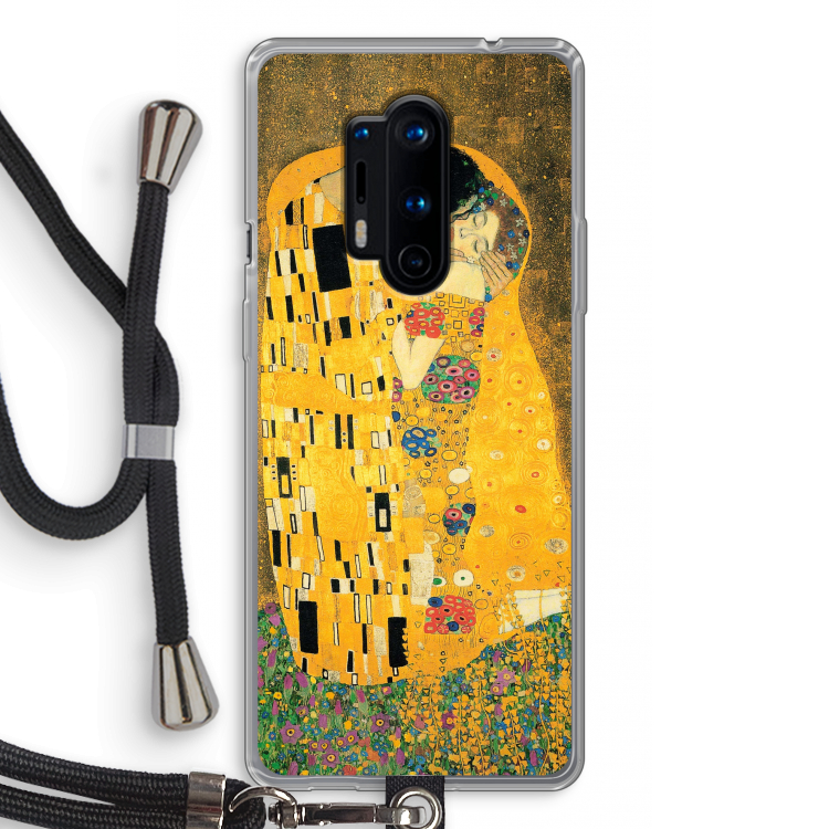 Der Kuss: OnePlus 8 Pro Transparant Hoesje met koord