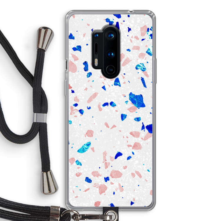 Terrazzo N°6: OnePlus 8 Pro Transparant Hoesje met koord