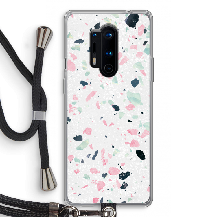 Terrazzo N°3: OnePlus 8 Pro Transparant Hoesje met koord