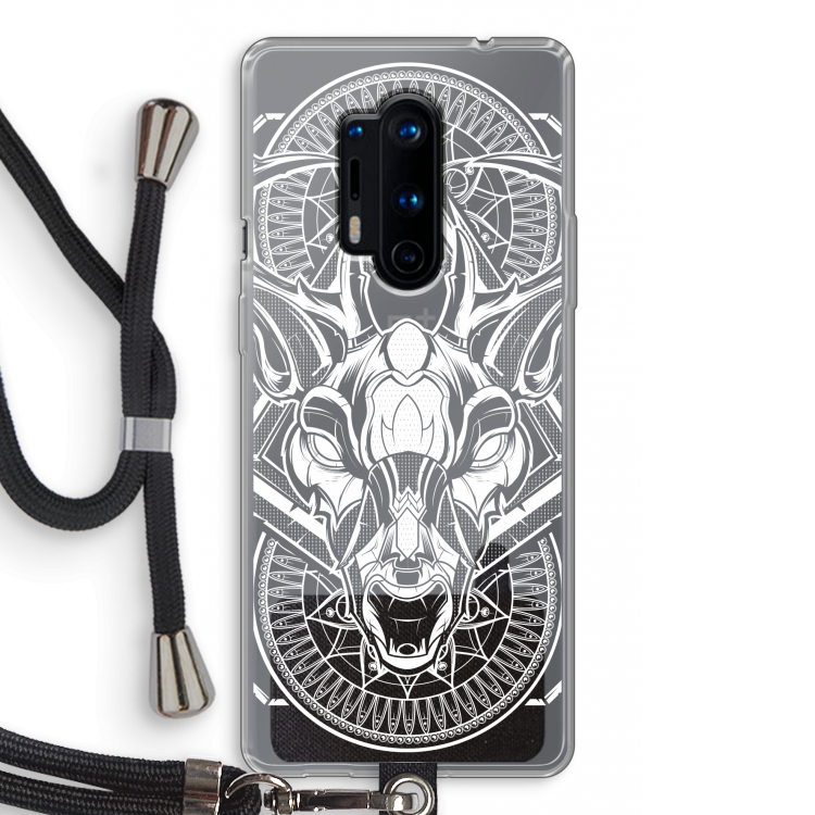 Oh Deer: OnePlus 8 Pro Transparant Hoesje met koord
