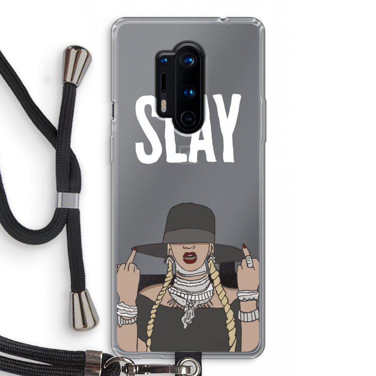 Slay All Day: OnePlus 8 Pro Transparant Hoesje met koord
