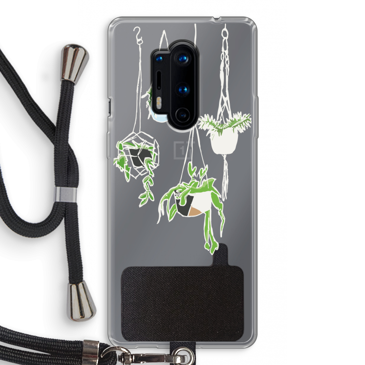 Hang In There: OnePlus 8 Pro Transparant Hoesje met koord