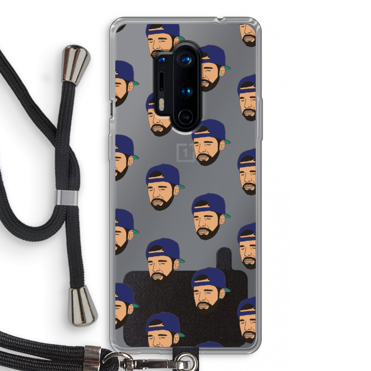 Drake Away: OnePlus 8 Pro Transparant Hoesje met koord