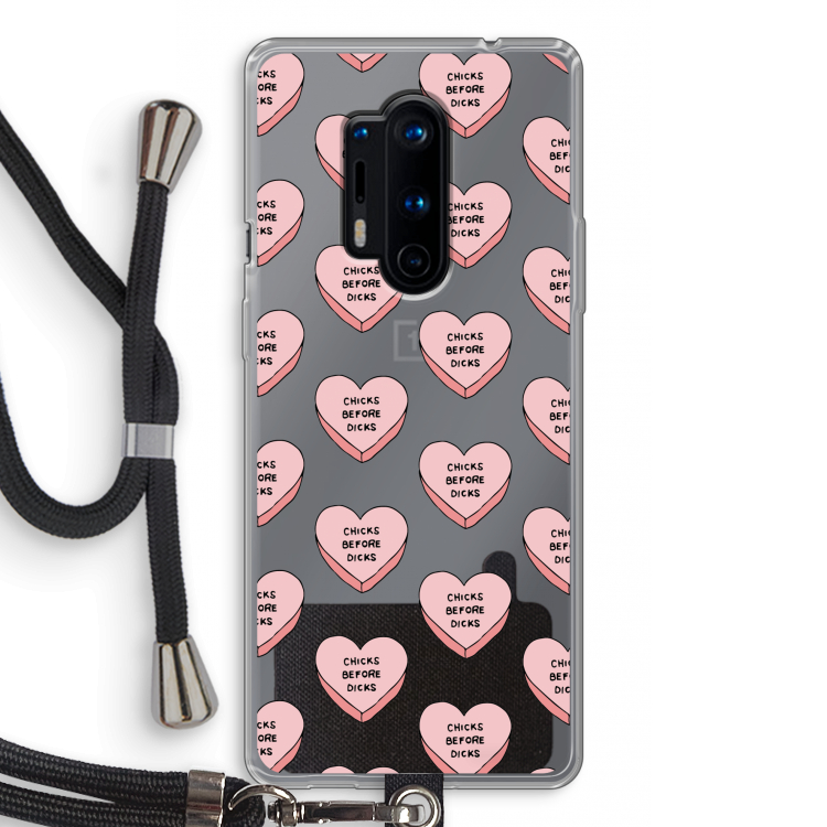 Chicks before dicks: OnePlus 8 Pro Transparant Hoesje met koord