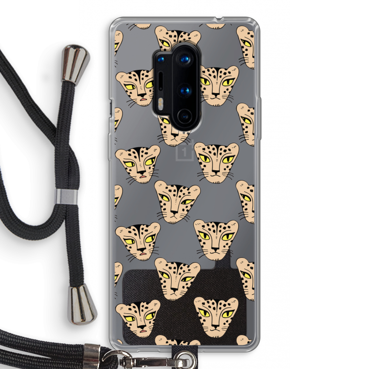 Tijger: OnePlus 8 Pro Transparant Hoesje met koord