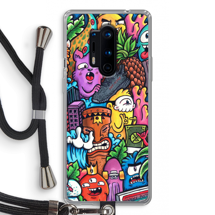 Vexx Mixtape: OnePlus 8 Pro Transparant Hoesje met koord