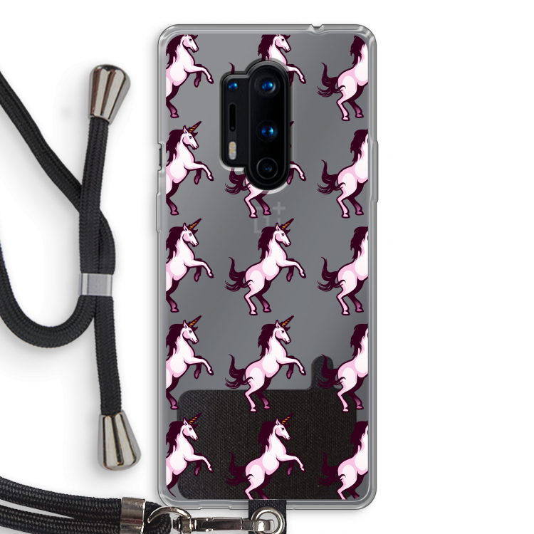 Musketon Unicorn: OnePlus 8 Pro Transparant Hoesje met koord