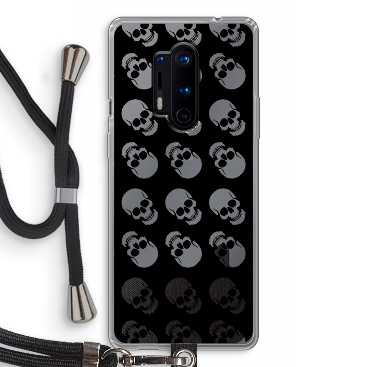 Musketon Skulls: OnePlus 8 Pro Transparant Hoesje met koord