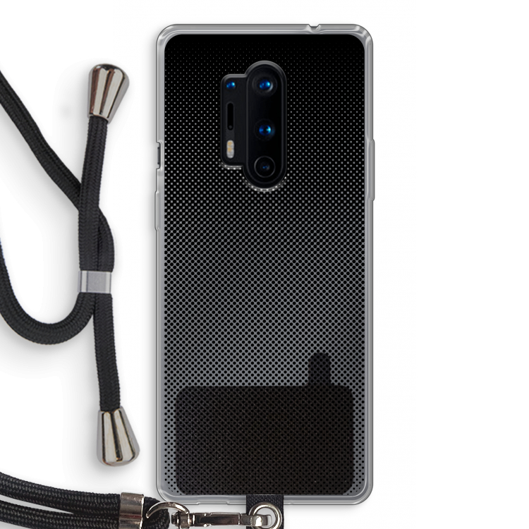 Musketon Halftone: OnePlus 8 Pro Transparant Hoesje met koord