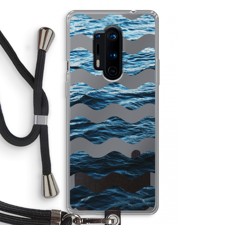Oceaan: OnePlus 8 Pro Transparant Hoesje met koord