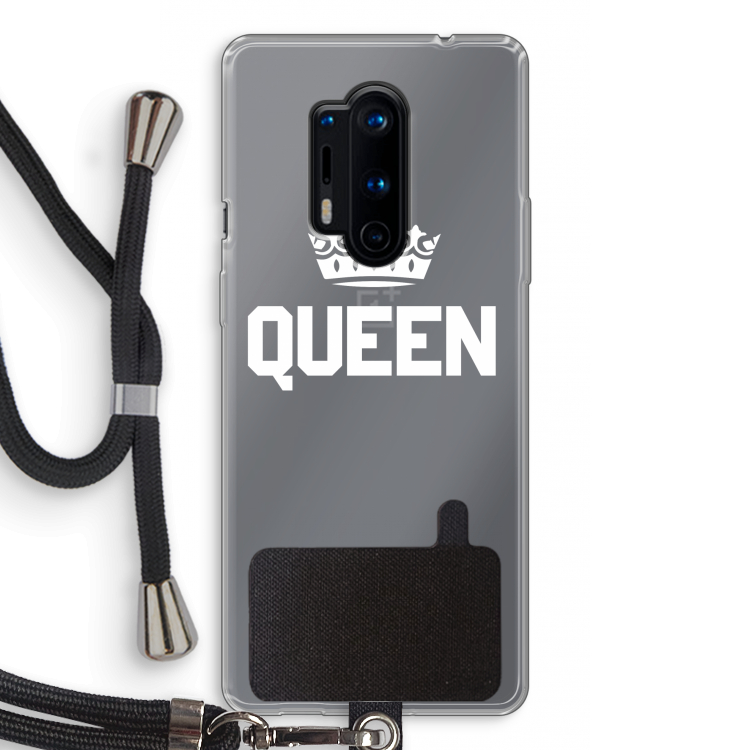 Queen zwart: OnePlus 8 Pro Transparant Hoesje met koord