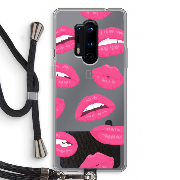 Bite my lip: OnePlus 8 Pro Transparant Hoesje met koord