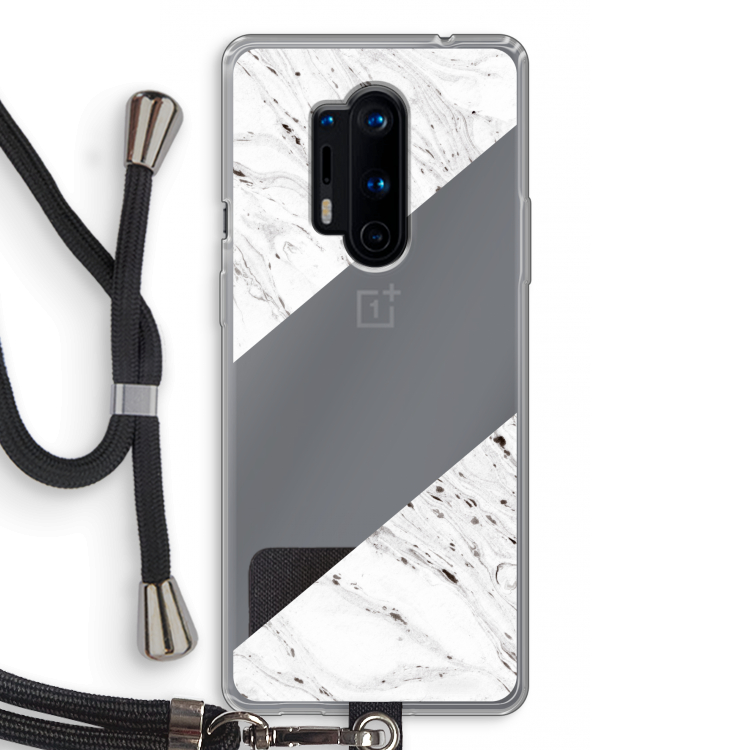 Biggest stripe: OnePlus 8 Pro Transparant Hoesje met koord