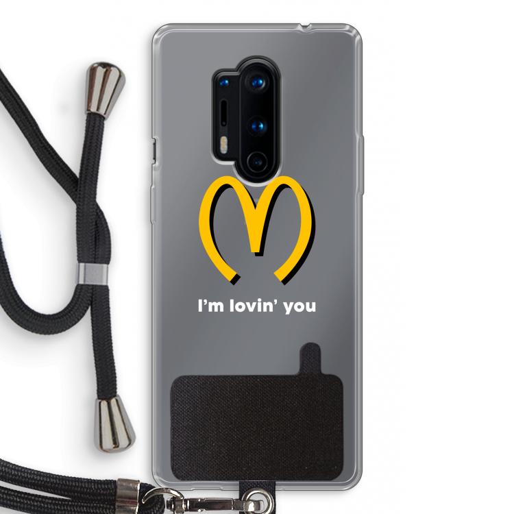I'm lovin' you: OnePlus 8 Pro Transparant Hoesje met koord