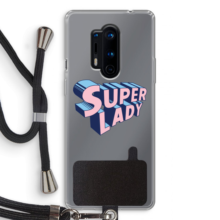 Superlady: OnePlus 8 Pro Transparant Hoesje met koord