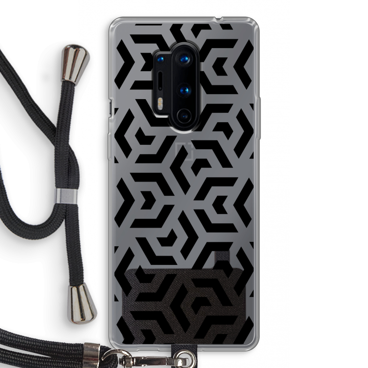 Crazy pattern: OnePlus 8 Pro Transparant Hoesje met koord