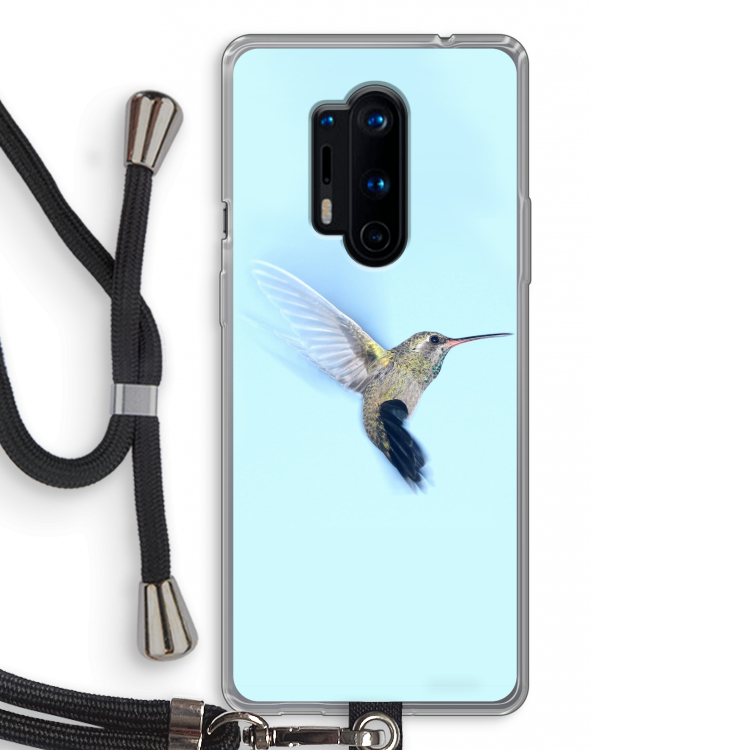Kolibri: OnePlus 8 Pro Transparant Hoesje met koord