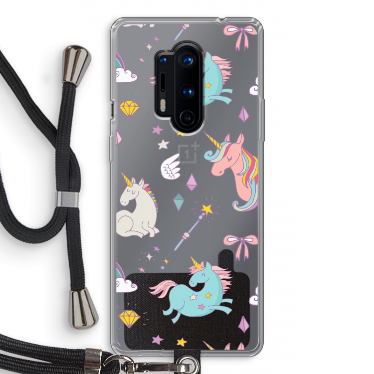 Fantasiewereld: OnePlus 8 Pro Transparant Hoesje met koord
