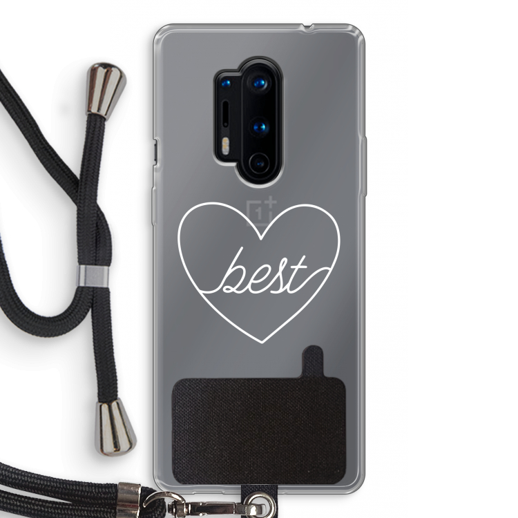 Best heart pastel: OnePlus 8 Pro Transparant Hoesje met koord