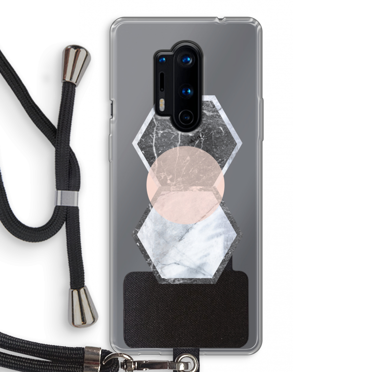 Creatieve toets: OnePlus 8 Pro Transparant Hoesje met koord