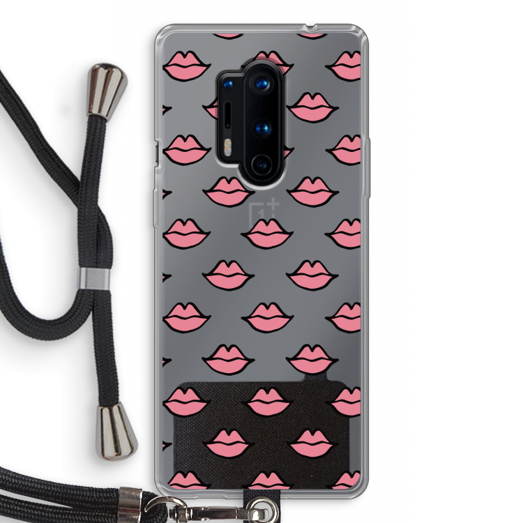 Lipjes: OnePlus 8 Pro Transparant Hoesje met koord