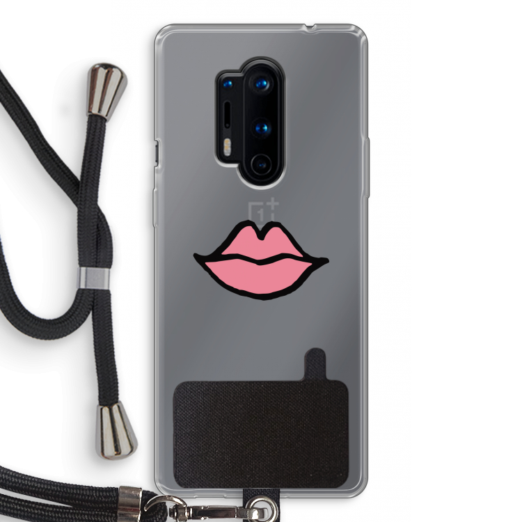 Kusje: OnePlus 8 Pro Transparant Hoesje met koord