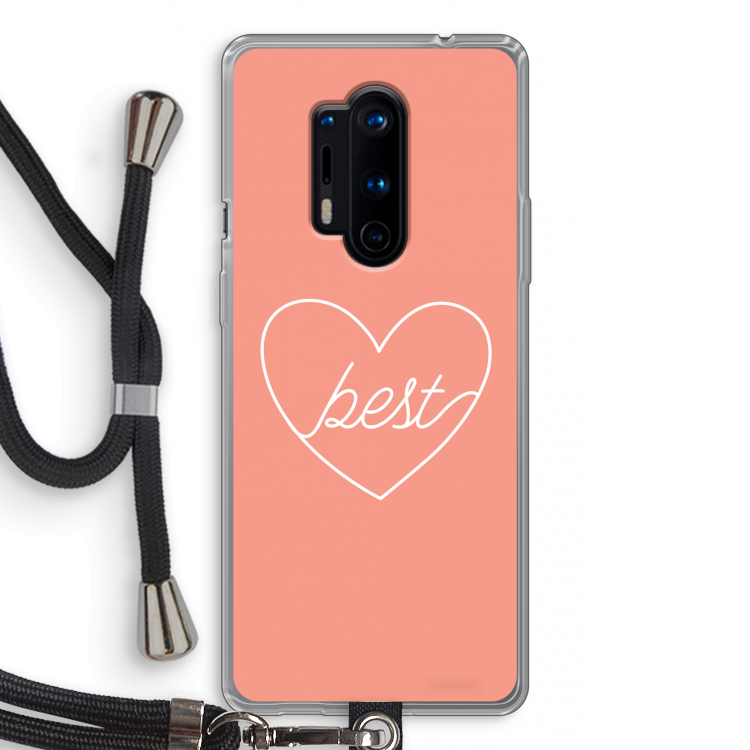 Best heart: OnePlus 8 Pro Transparant Hoesje met koord