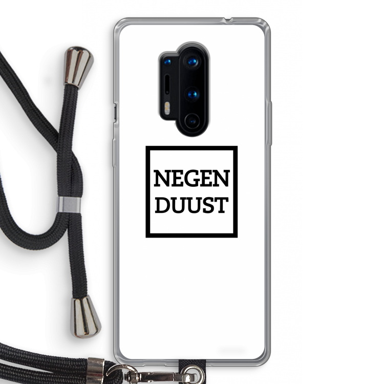Negenduust vierkant: OnePlus 8 Pro Transparant Hoesje met koord