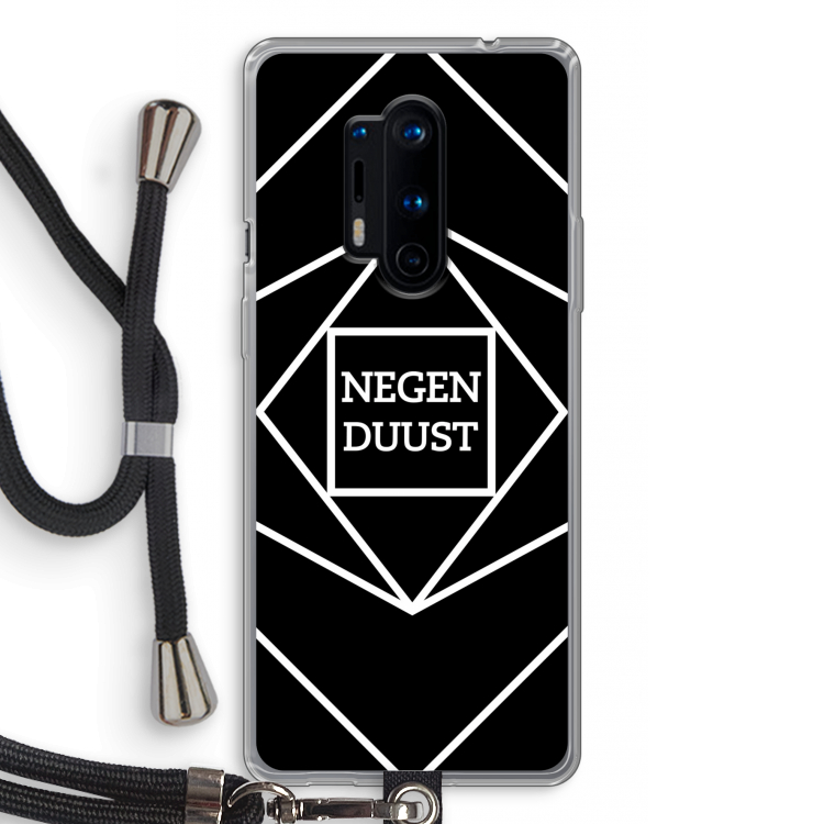Negenduust geometrisch: OnePlus 8 Pro Transparant Hoesje met koord