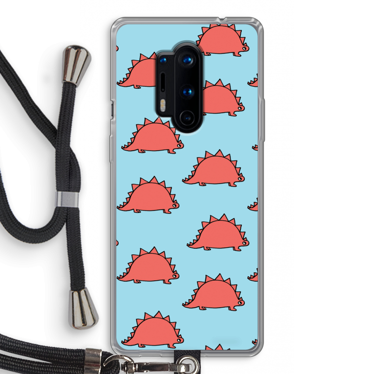 Dinosawrr: OnePlus 8 Pro Transparant Hoesje met koord