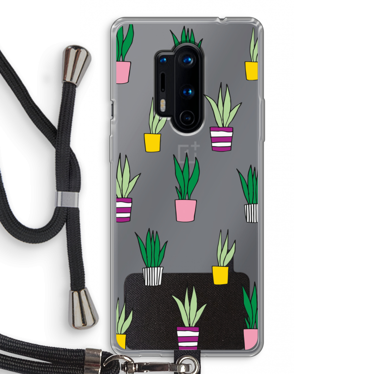 Sanseveria: OnePlus 8 Pro Transparant Hoesje met koord