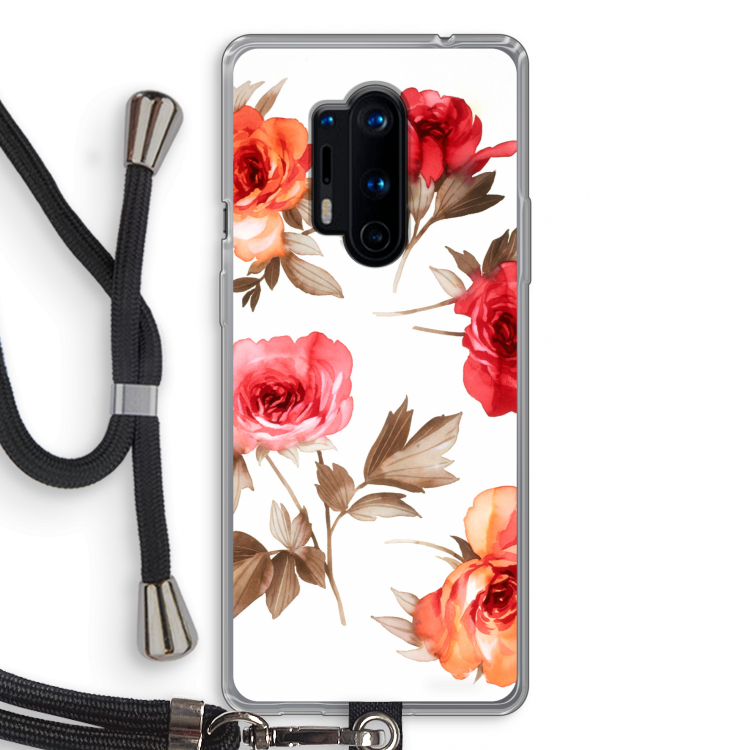 Roosjes: OnePlus 8 Pro Transparant Hoesje met koord