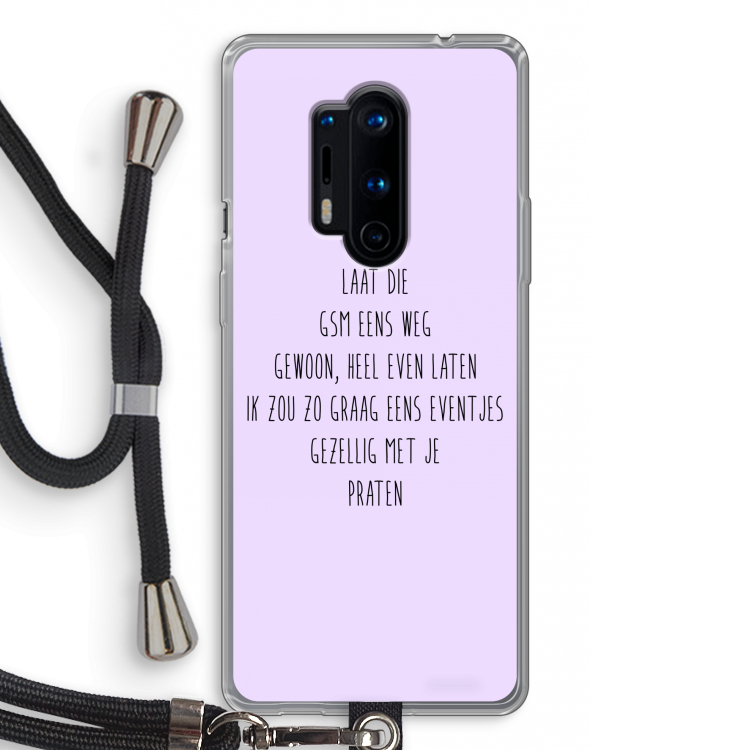 GSM: OnePlus 8 Pro Transparant Hoesje met koord