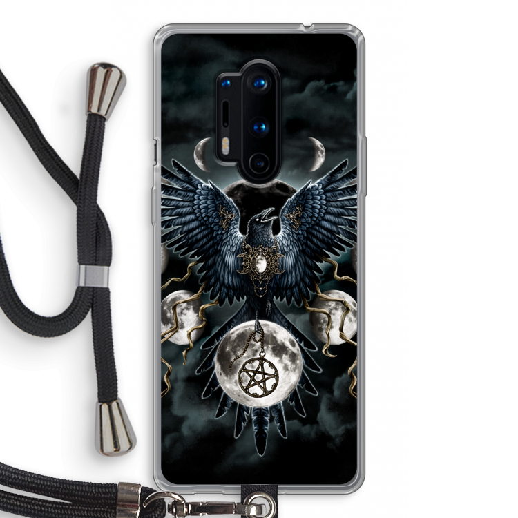 Sinister Wings: OnePlus 8 Pro Transparant Hoesje met koord