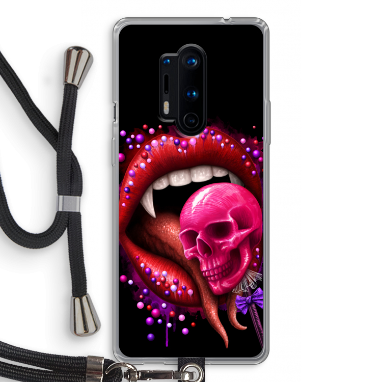Dodelijk zoet: OnePlus 8 Pro Transparant Hoesje met koord
