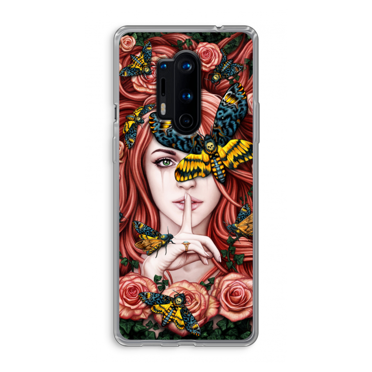 Lady Moth: OnePlus 8 Pro Transparant Hoesje
