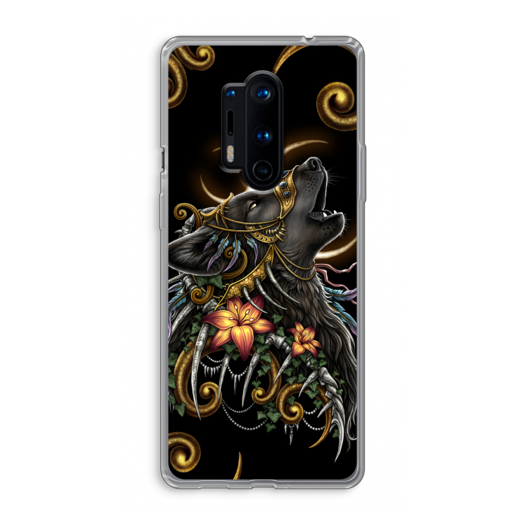 Huilende Wolf: OnePlus 8 Pro Transparant Hoesje