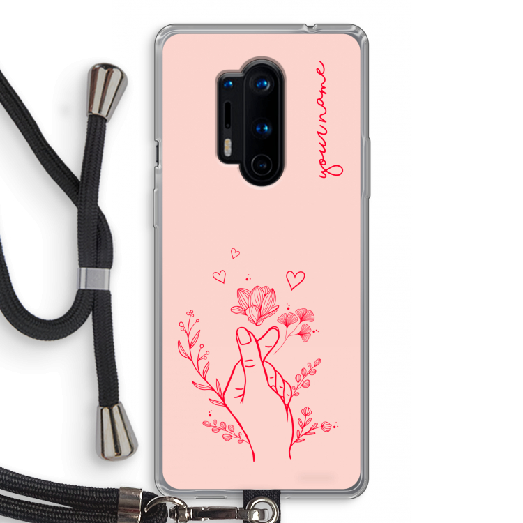 Giving Flowers: OnePlus 8 Pro Transparant Hoesje met koord
