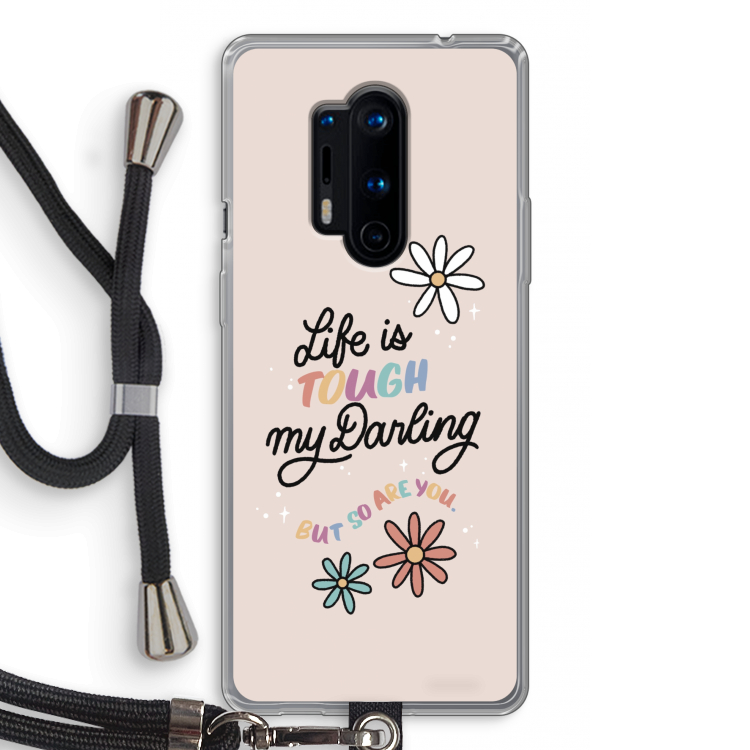 Tough Life: OnePlus 8 Pro Transparant Hoesje met koord